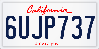 CA license plate 6UJP737