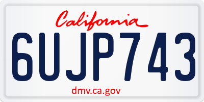 CA license plate 6UJP743