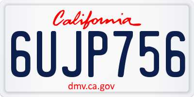 CA license plate 6UJP756