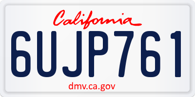 CA license plate 6UJP761