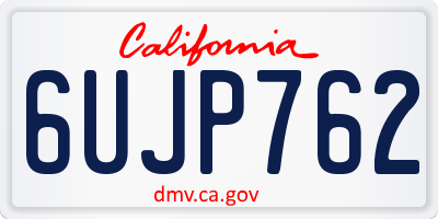 CA license plate 6UJP762
