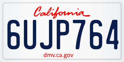 CA license plate 6UJP764