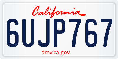 CA license plate 6UJP767