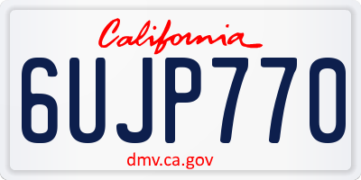 CA license plate 6UJP770