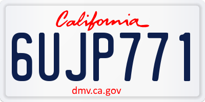 CA license plate 6UJP771