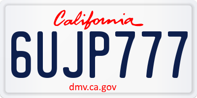 CA license plate 6UJP777