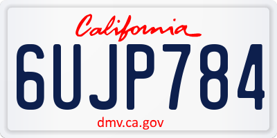 CA license plate 6UJP784
