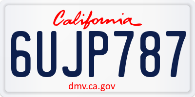CA license plate 6UJP787