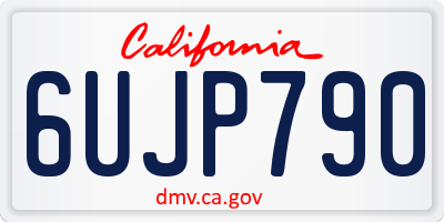 CA license plate 6UJP790