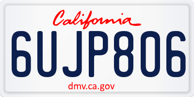 CA license plate 6UJP806