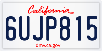 CA license plate 6UJP815