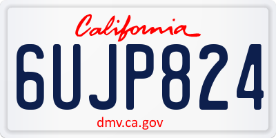 CA license plate 6UJP824