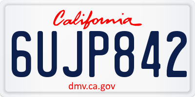 CA license plate 6UJP842