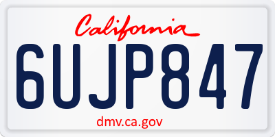 CA license plate 6UJP847