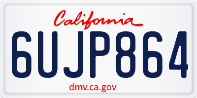 CA license plate 6UJP864