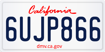 CA license plate 6UJP866