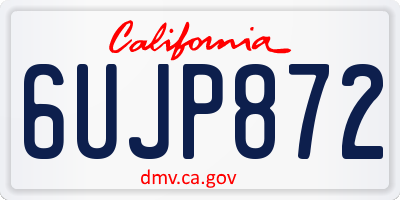 CA license plate 6UJP872