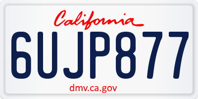 CA license plate 6UJP877