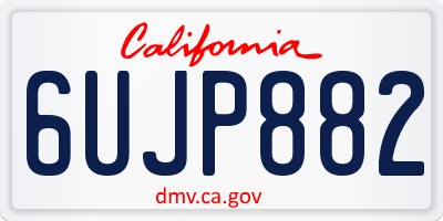 CA license plate 6UJP882