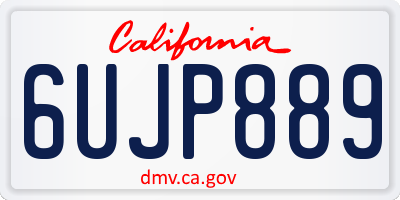 CA license plate 6UJP889