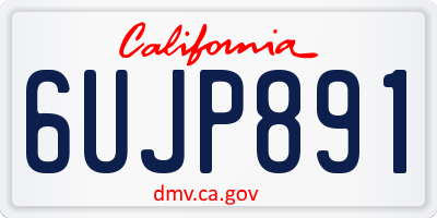 CA license plate 6UJP891