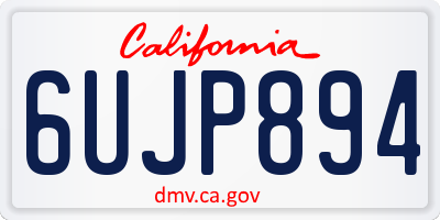 CA license plate 6UJP894