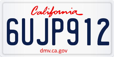 CA license plate 6UJP912