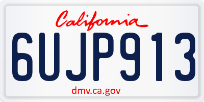 CA license plate 6UJP913