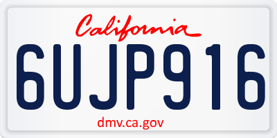 CA license plate 6UJP916
