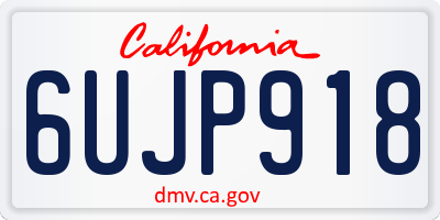 CA license plate 6UJP918
