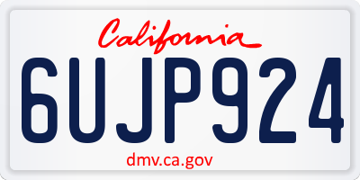 CA license plate 6UJP924