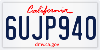 CA license plate 6UJP940