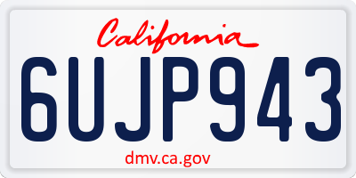 CA license plate 6UJP943