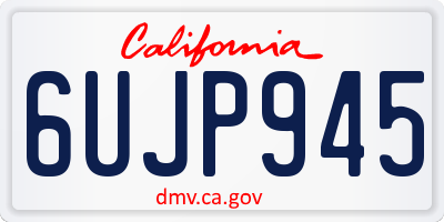 CA license plate 6UJP945