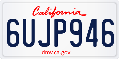 CA license plate 6UJP946