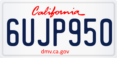 CA license plate 6UJP950