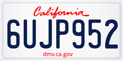 CA license plate 6UJP952