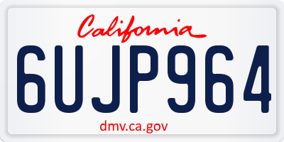 CA license plate 6UJP964