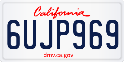 CA license plate 6UJP969