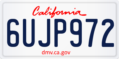 CA license plate 6UJP972