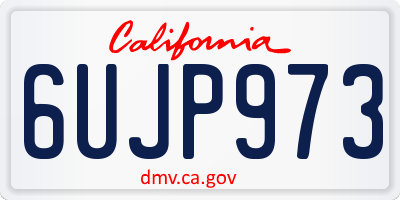 CA license plate 6UJP973