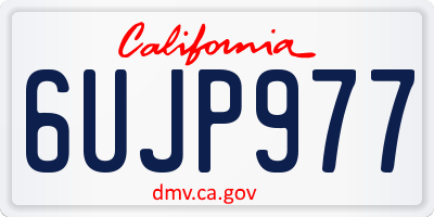 CA license plate 6UJP977