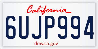 CA license plate 6UJP994