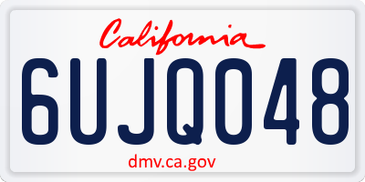 CA license plate 6UJQ048