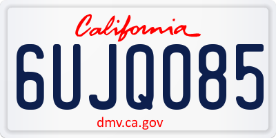CA license plate 6UJQ085