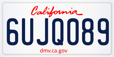 CA license plate 6UJQ089