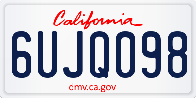 CA license plate 6UJQ098