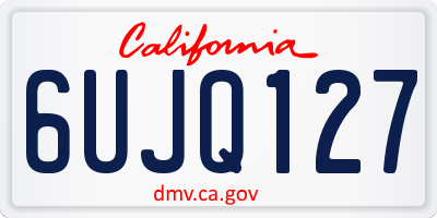 CA license plate 6UJQ127