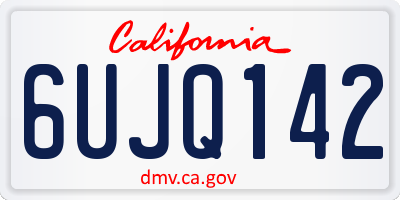 CA license plate 6UJQ142