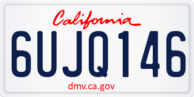 CA license plate 6UJQ146